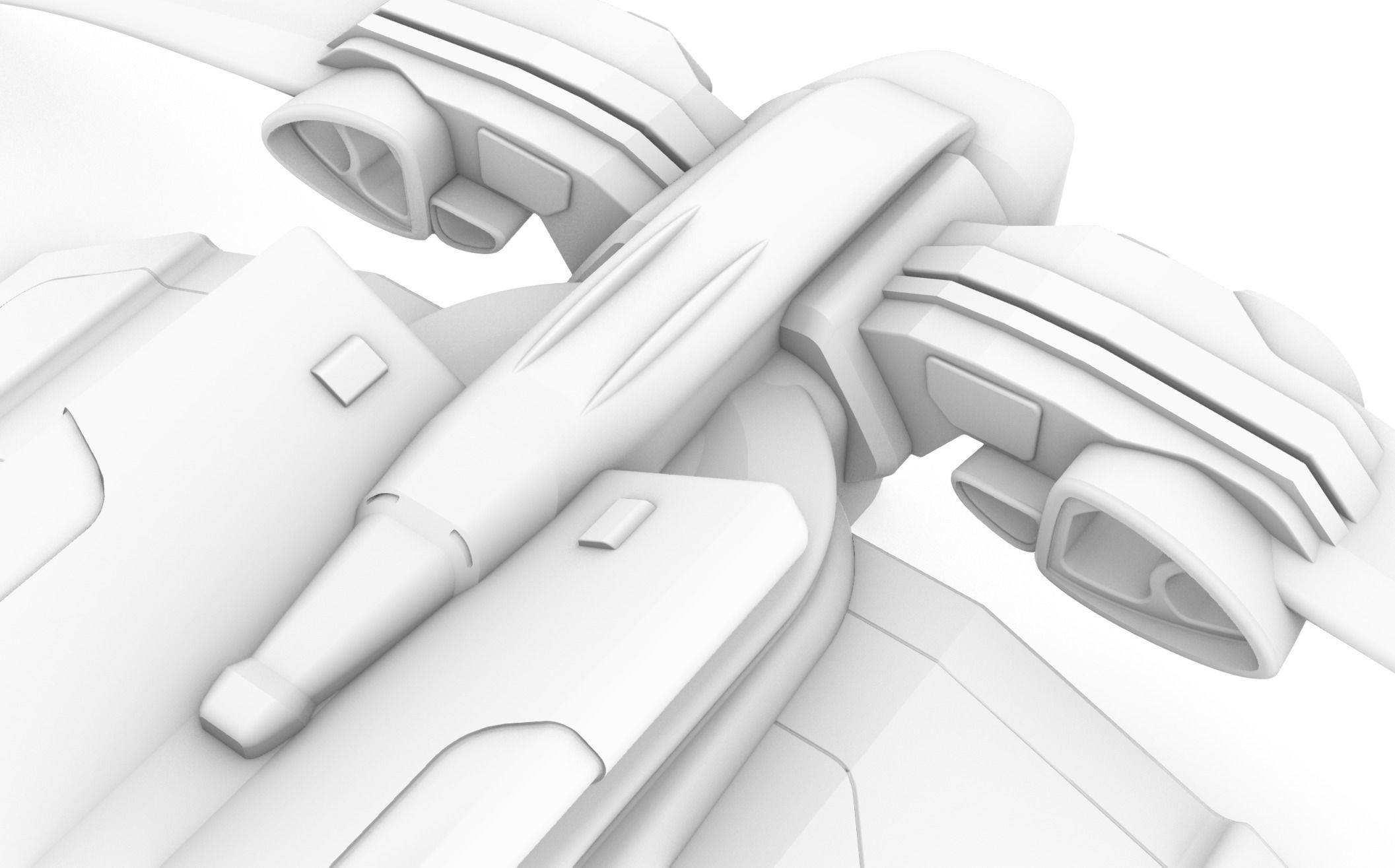 large light speed for long distance space jumping space shuttle 3D model_18