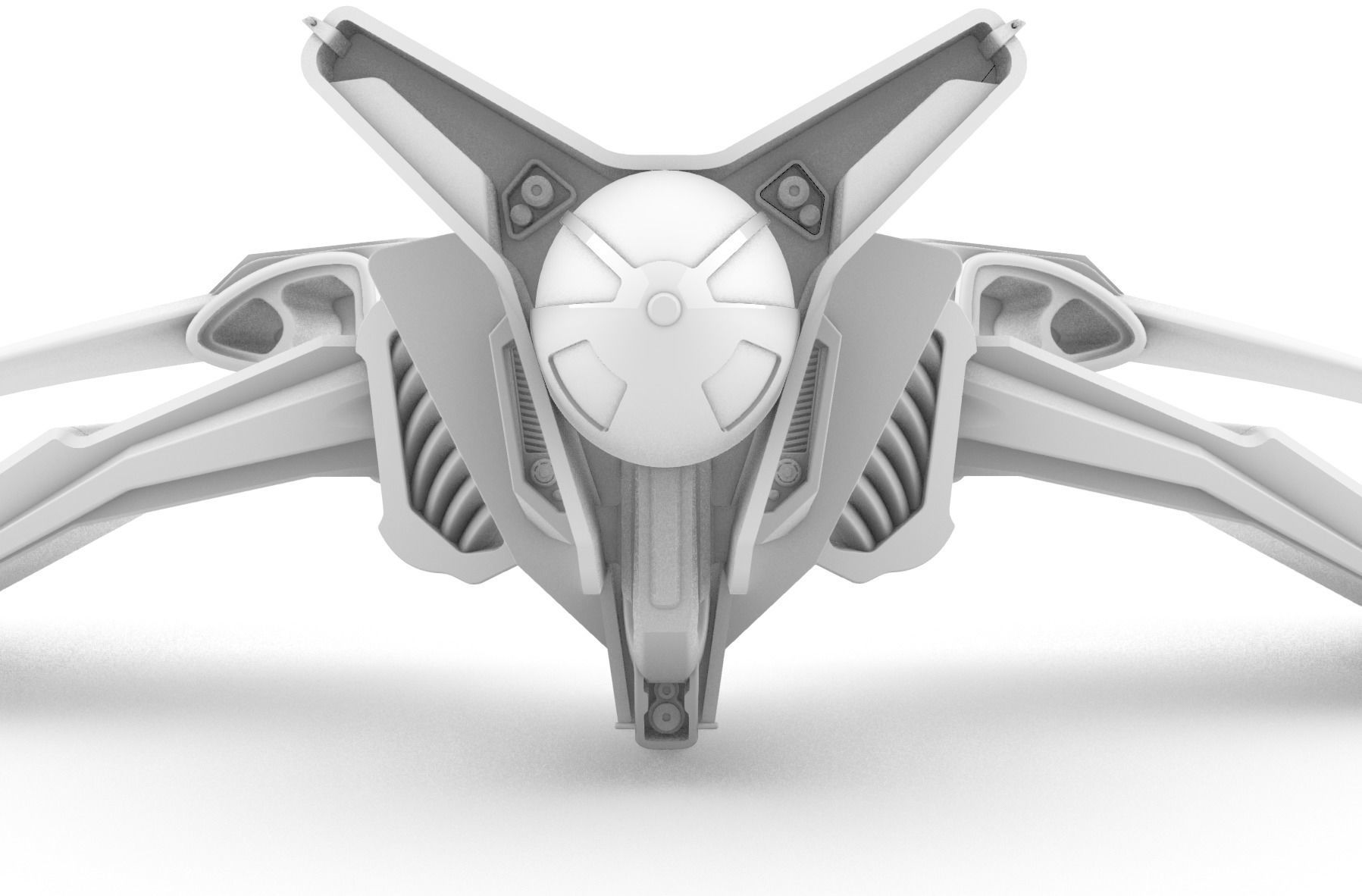 large light speed for long distance space jumping space shuttle 3D model_16