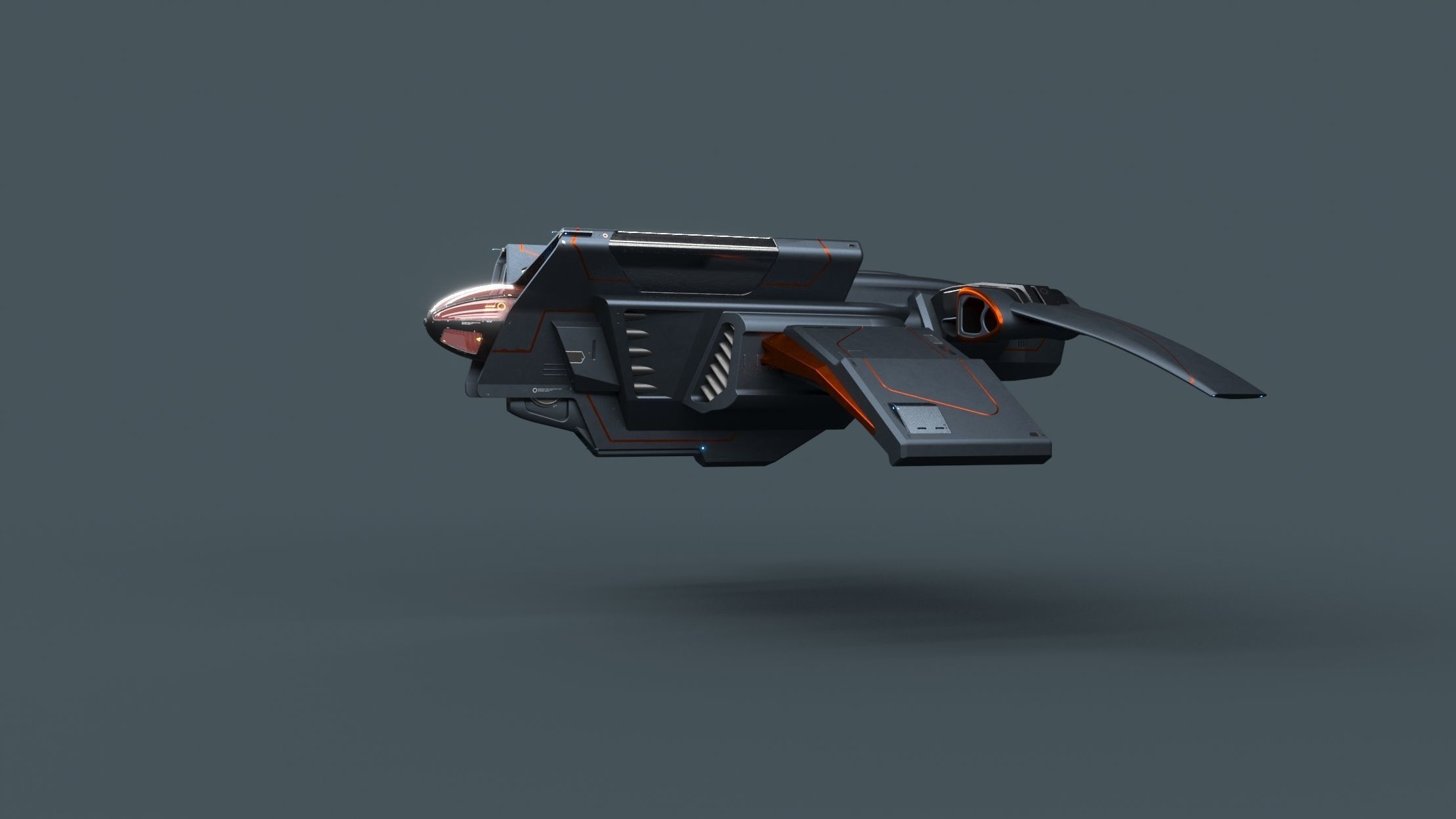 large light speed for long distance space jumping space shuttle 3D model_9