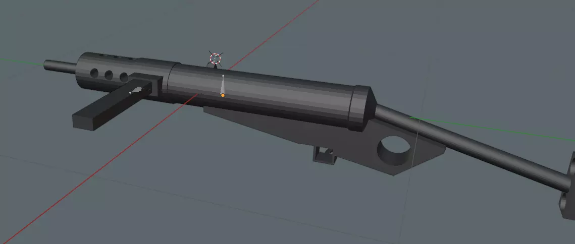 WW2 Sten Low poly  Free low-poly 3D model_0