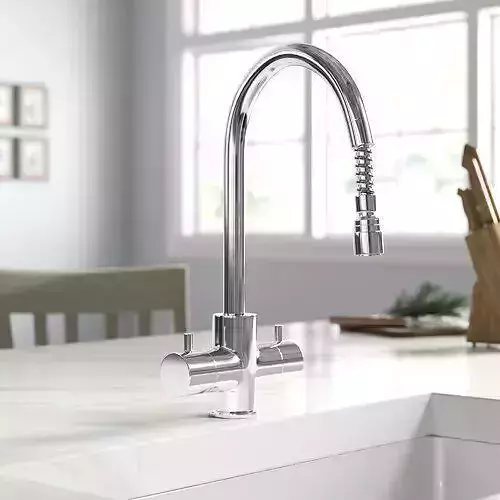 Ben Sink Pull Out Twin Lever Monobloc Tap