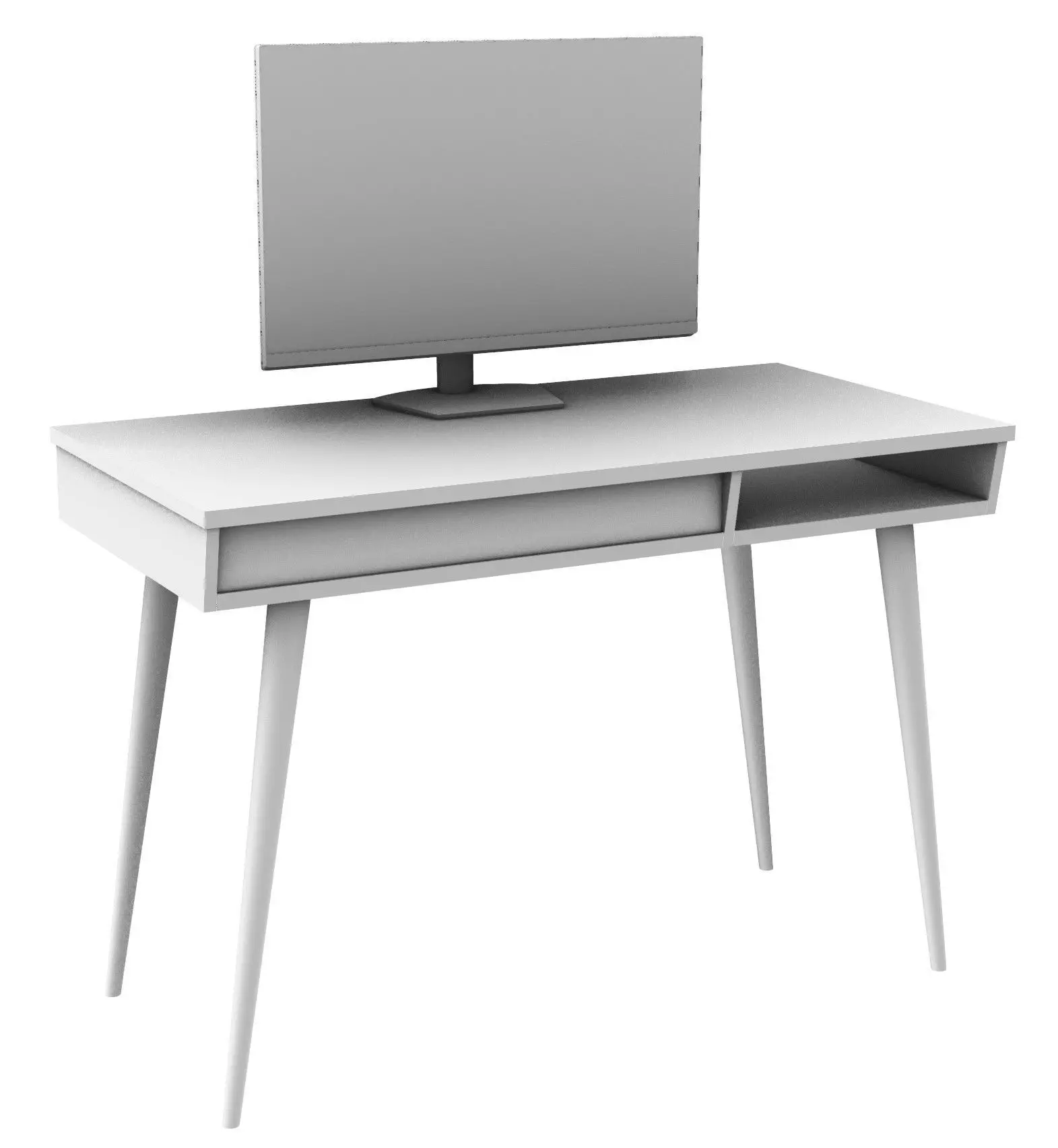 monitor and desk Free 3D model