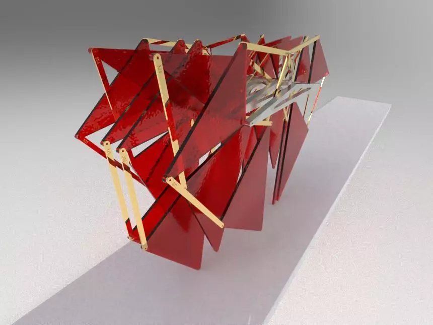 Strandbeest gold sculpture Free 3D model
