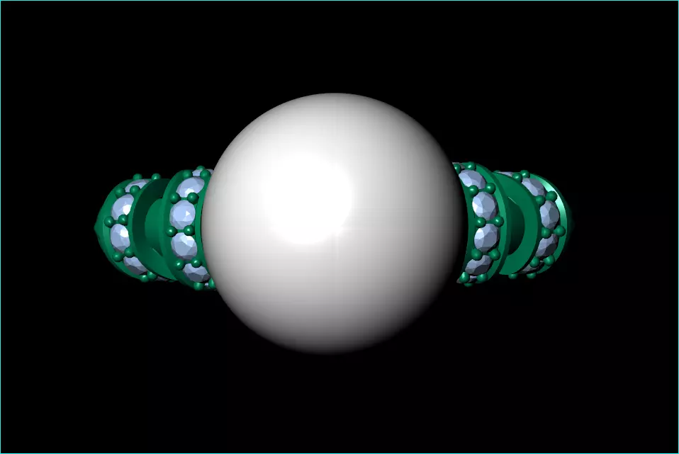 Women Pearl Ring Free Can Edit Free 3D print model