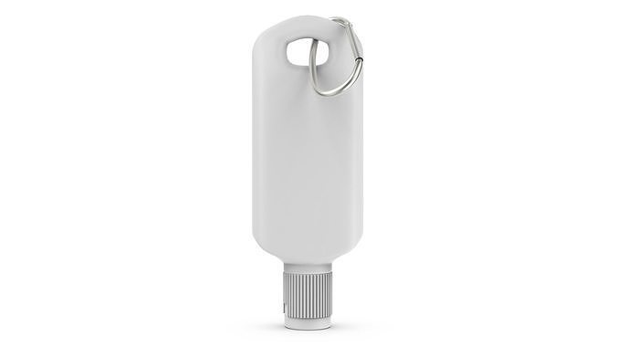 bottle syringe with key ring Low-poly 3D model