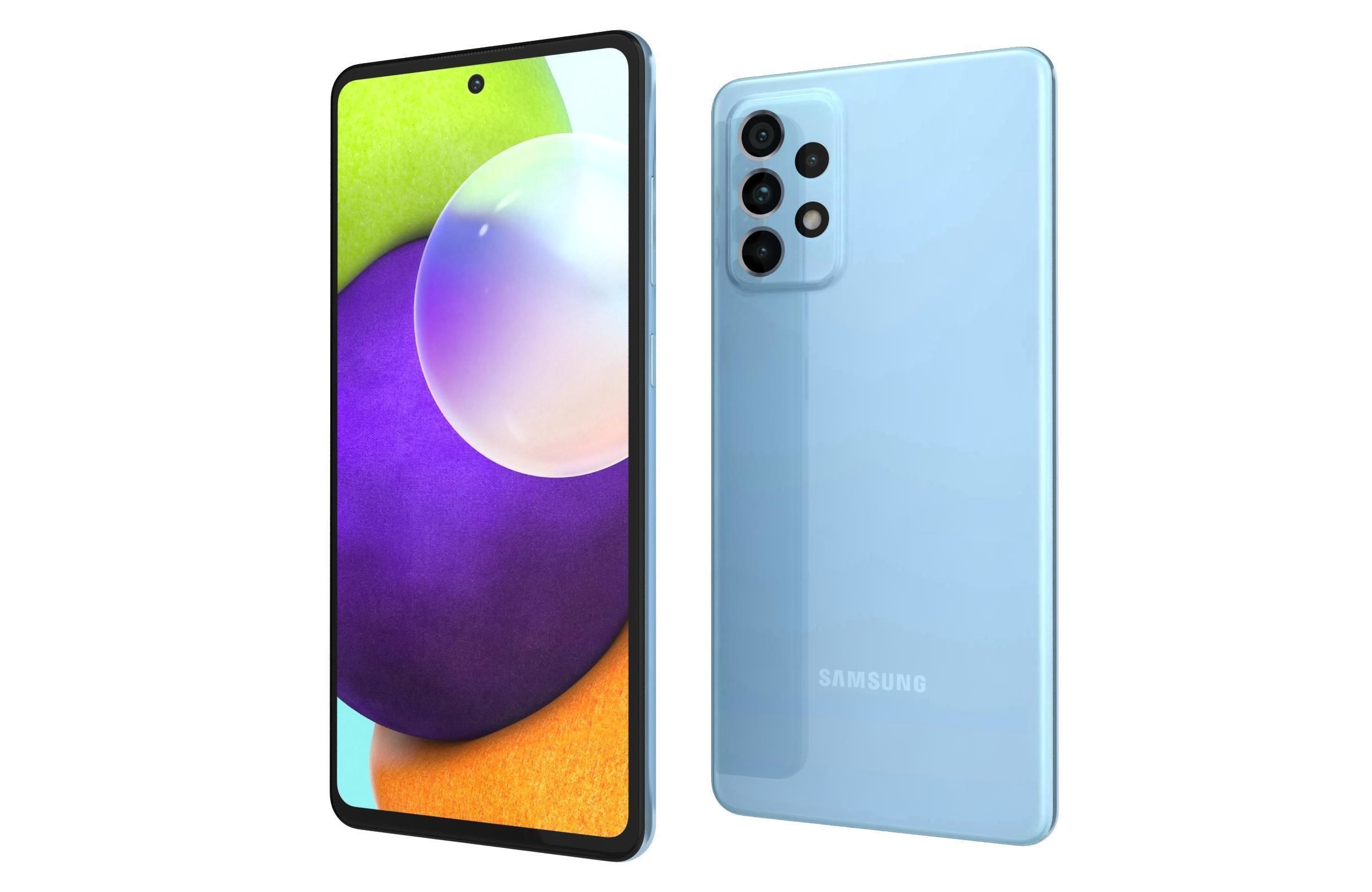 Samsung Galaxy A52 Awesome Blue 3D model_6