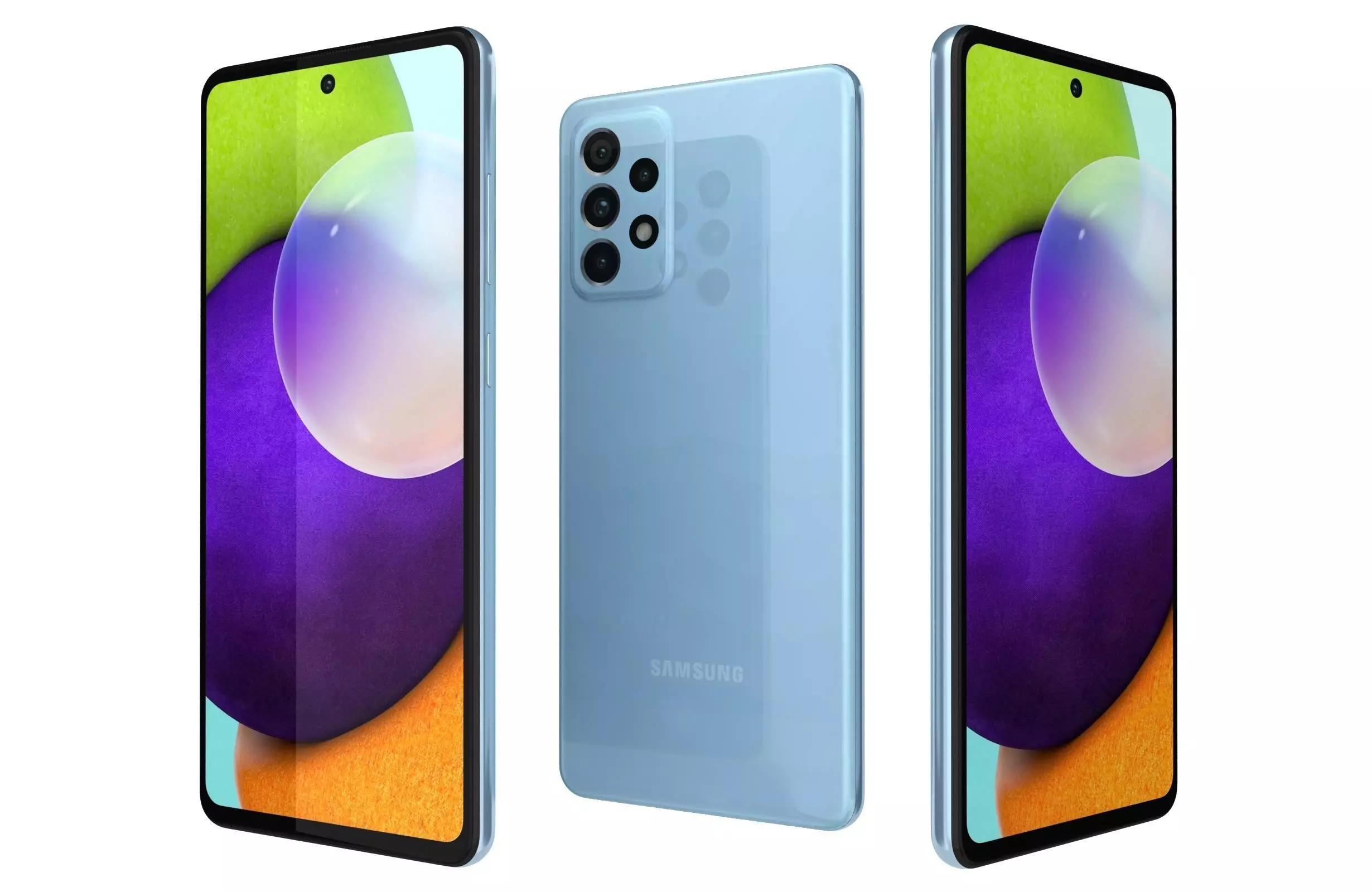 Samsung Galaxy A52 Awesome Blue 3D model_0