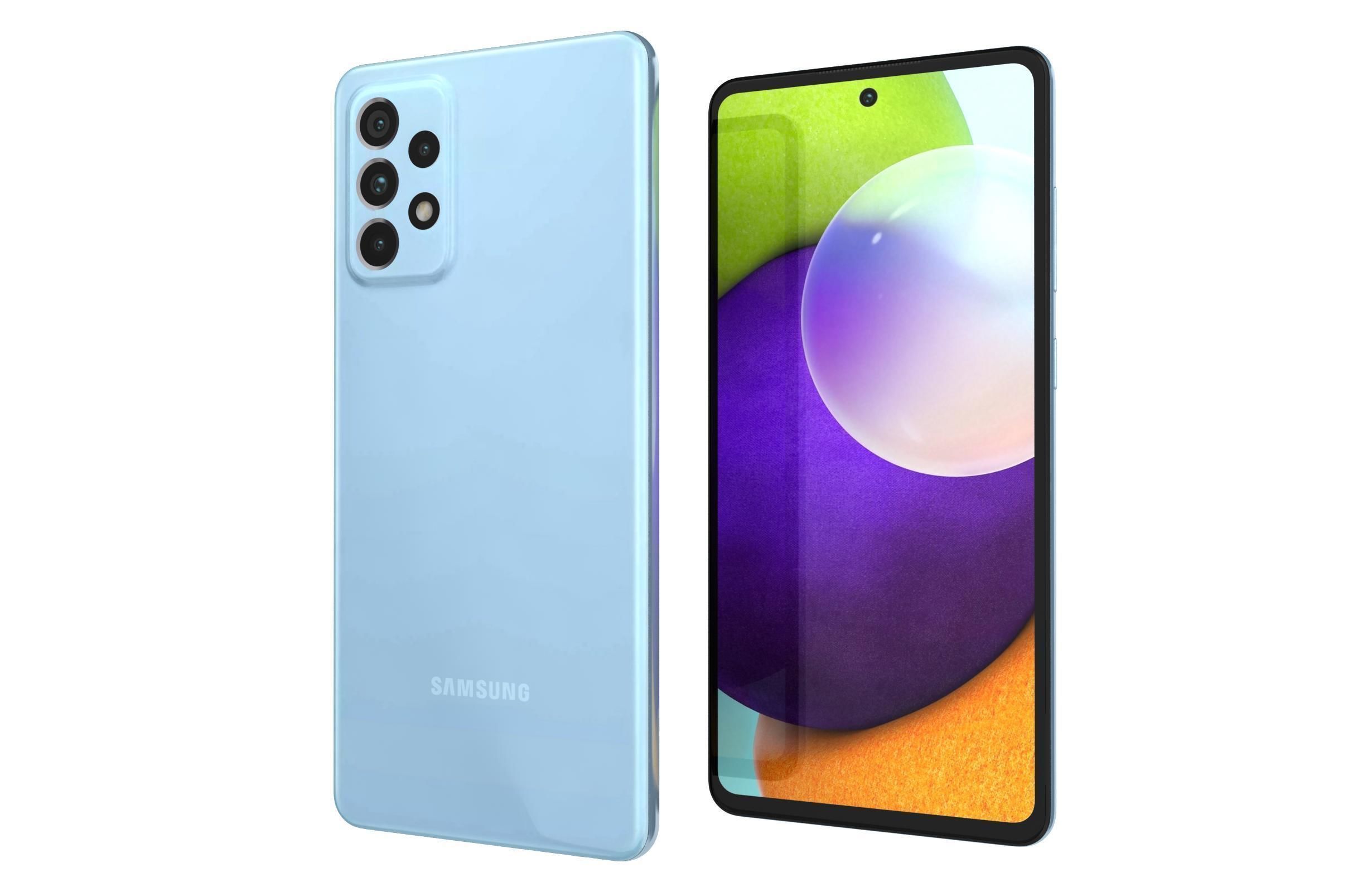 Samsung Galaxy A52 Awesome Blue 3D model_7