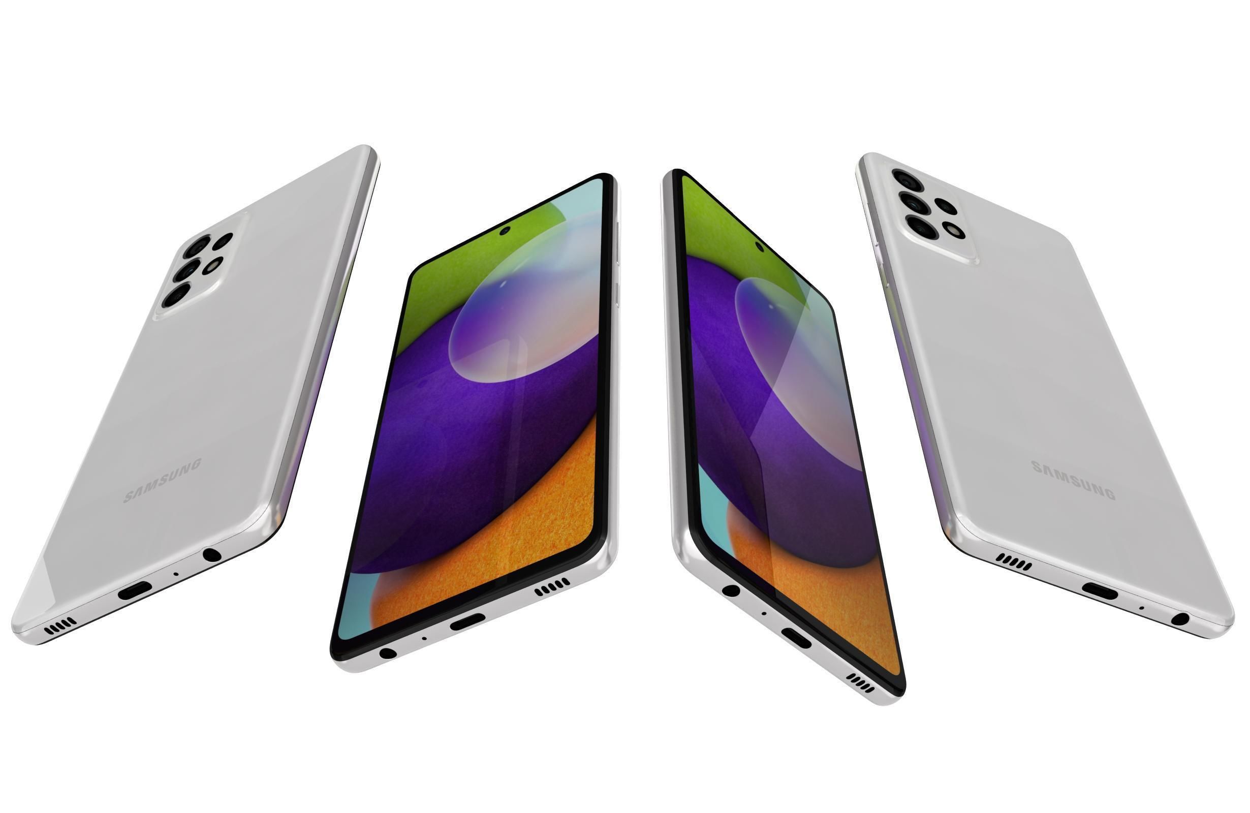 Samsung Galaxy A52 Awesome White 3D model_4