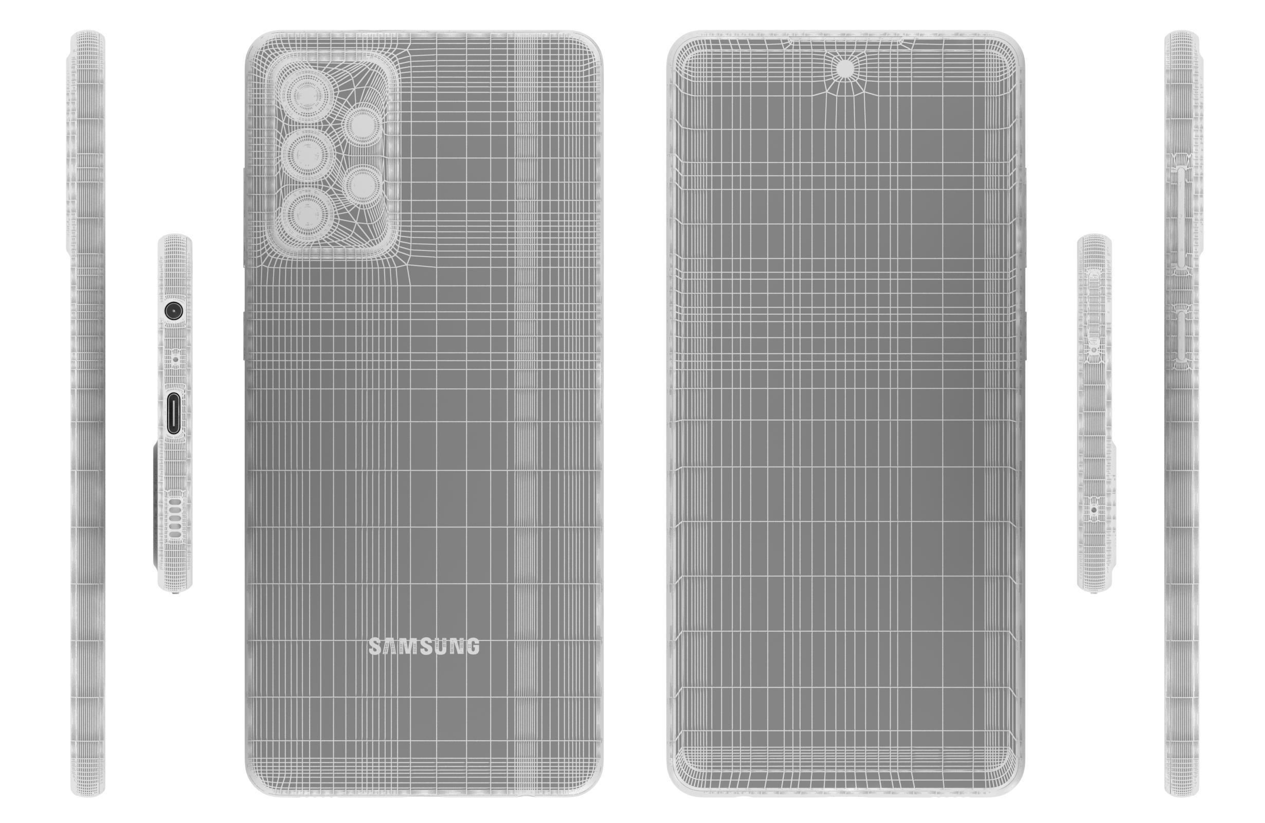 Samsung Galaxy A52 Awesome White 3D model_17