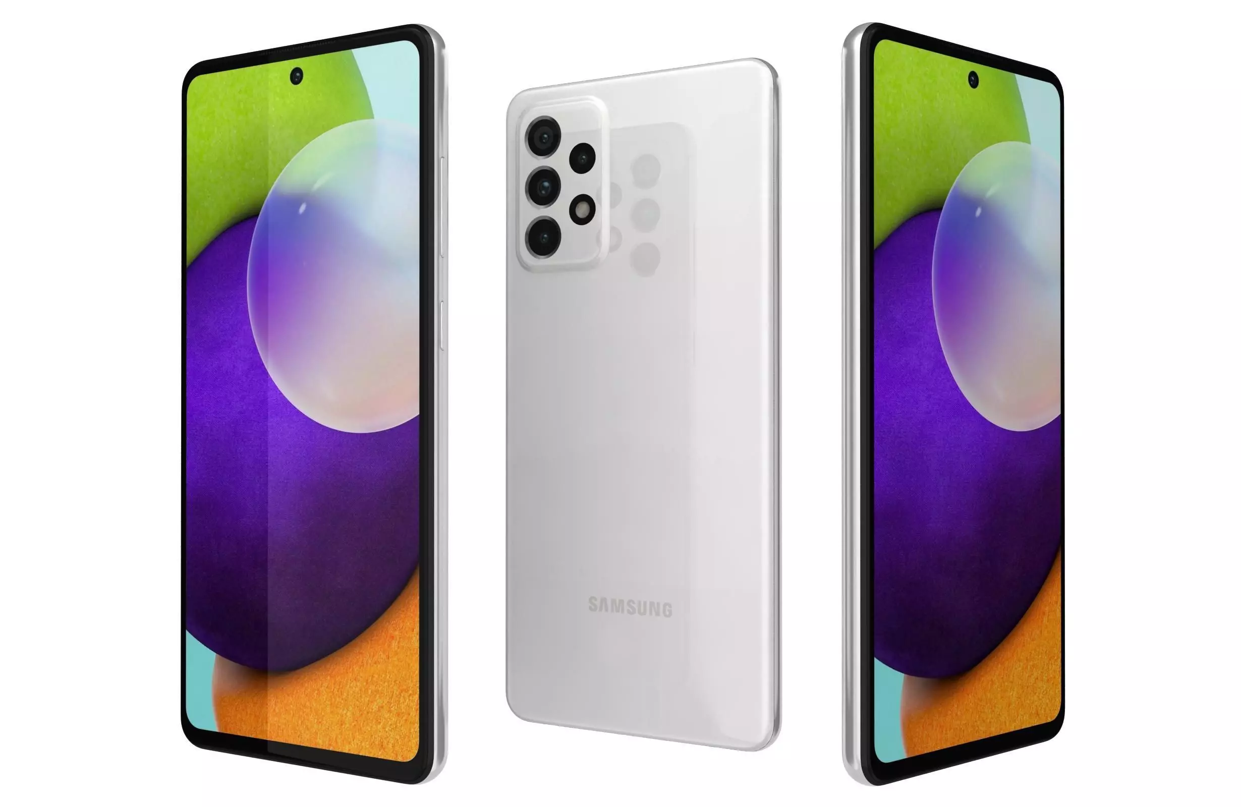 Samsung Galaxy A52 Awesome White 3D model_0