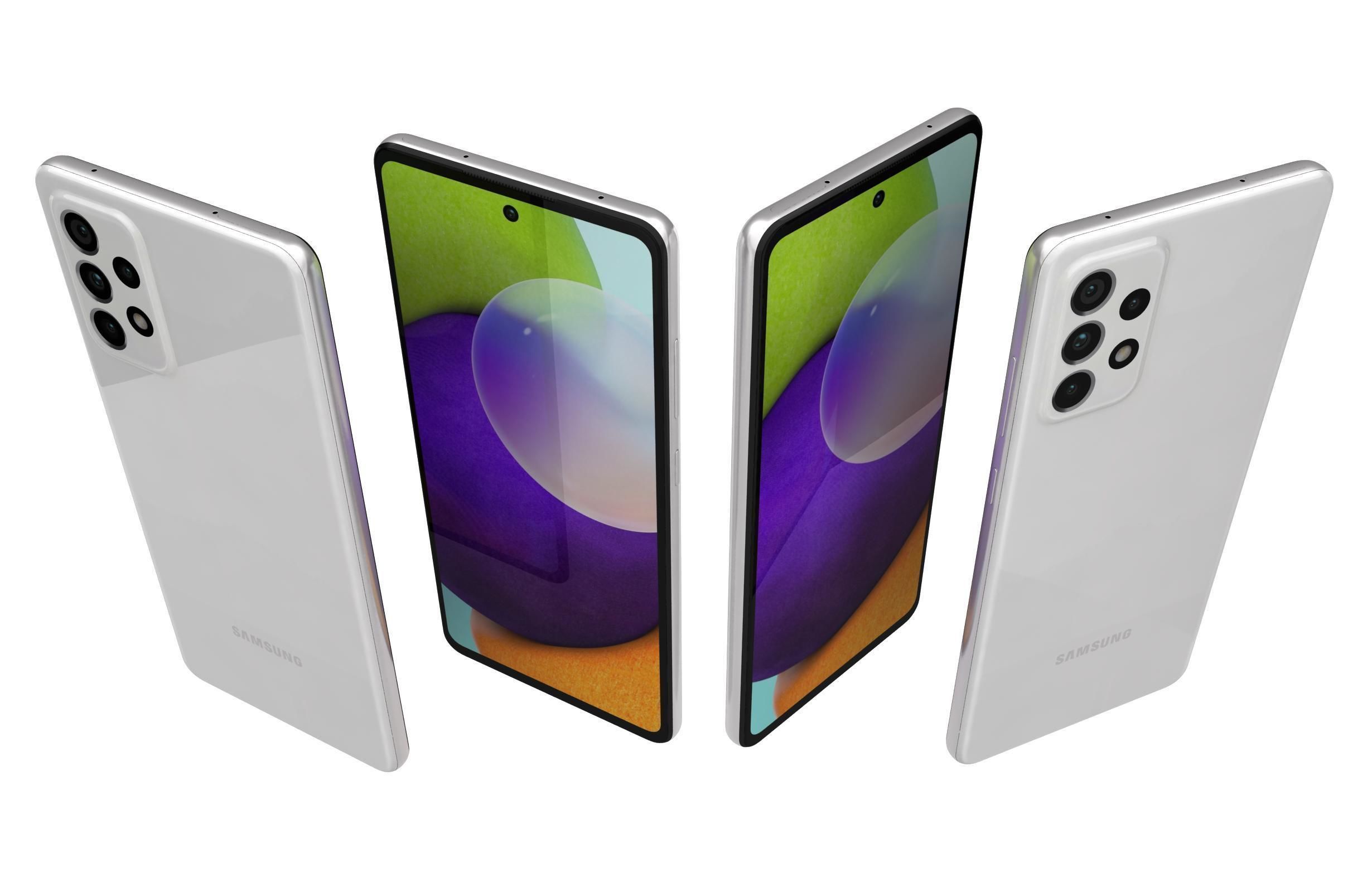 Samsung Galaxy A52 Awesome White 3D model_5