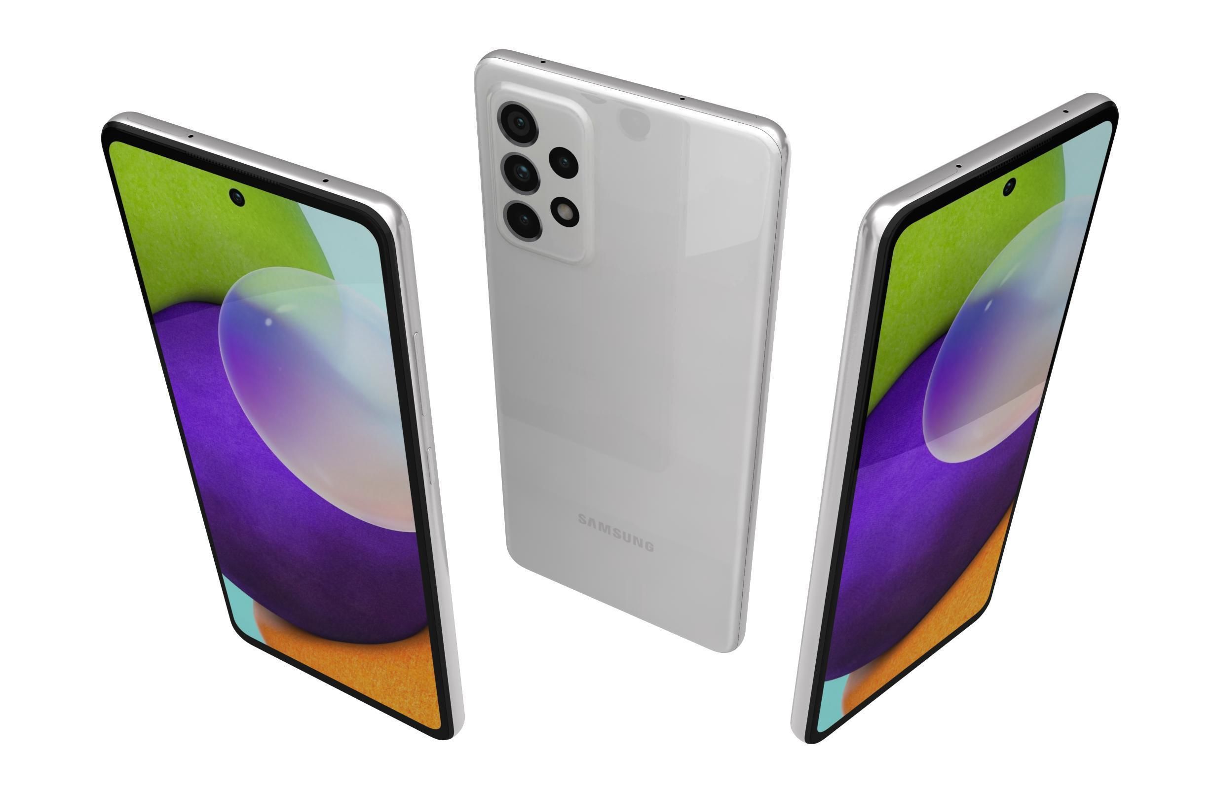 Samsung Galaxy A52 Awesome White 3D model_1