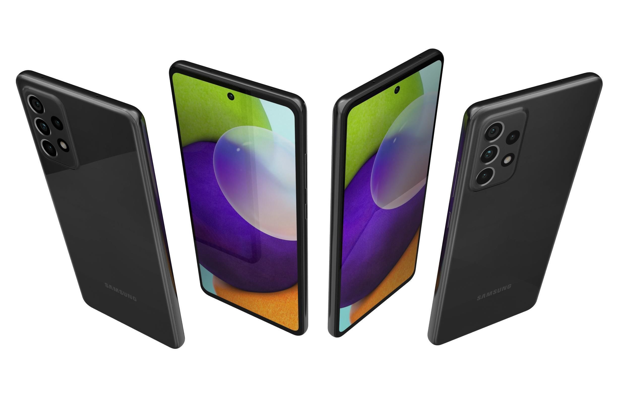 Samsung Galaxy A52 All Colors 3D model_9