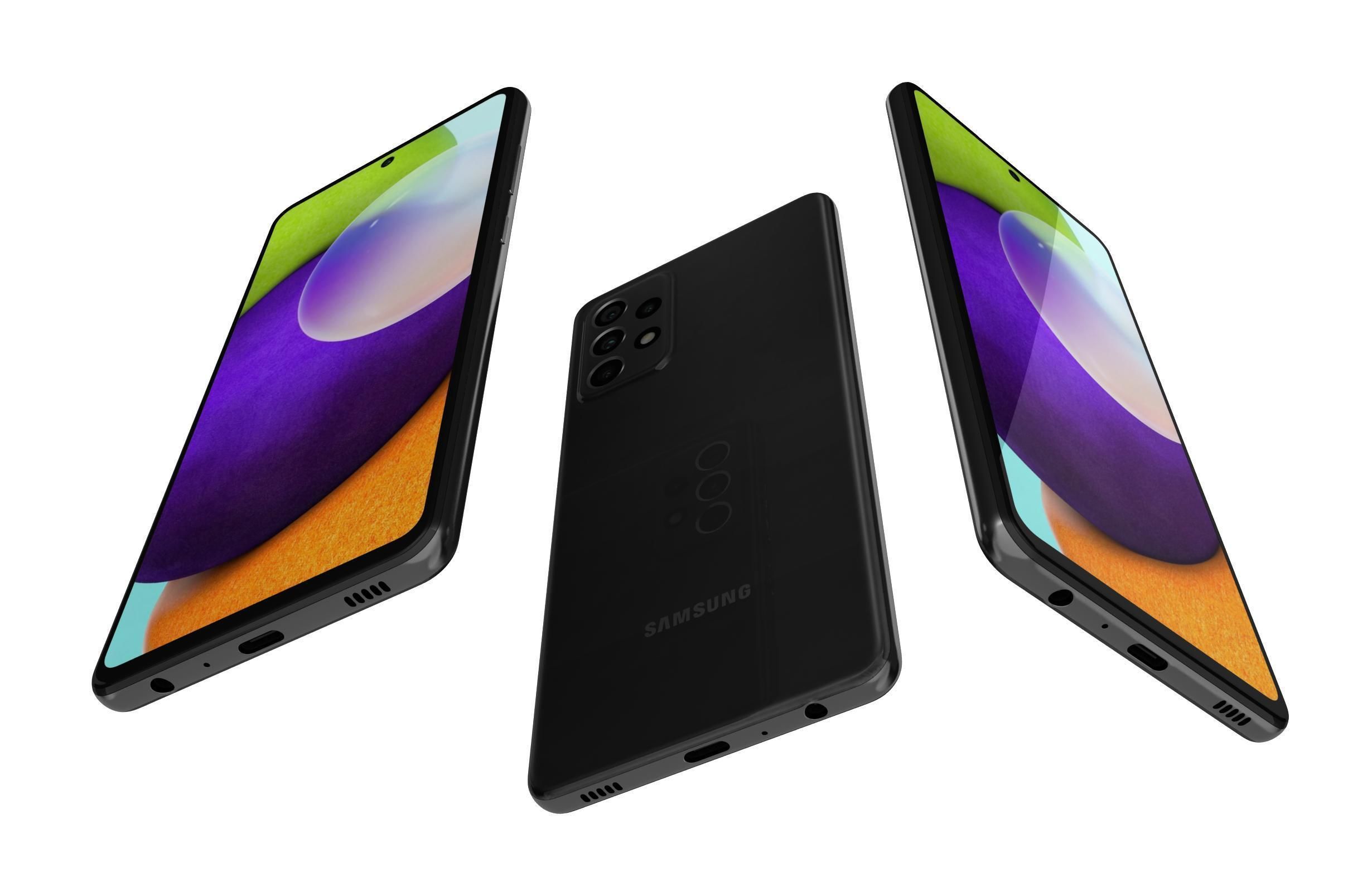 Samsung Galaxy A52 All Colors 3D model_5