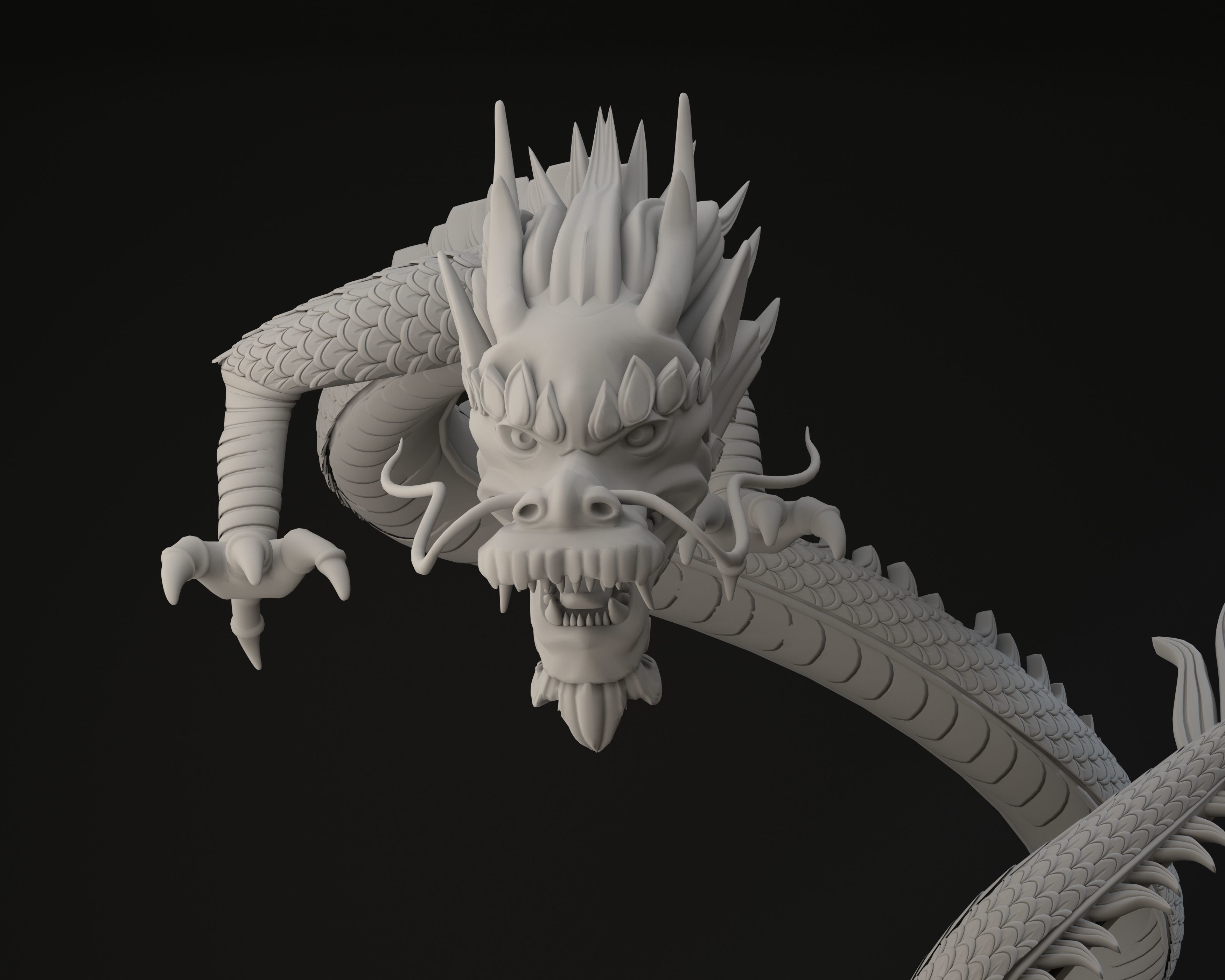 Asian dragon model 3D model_2