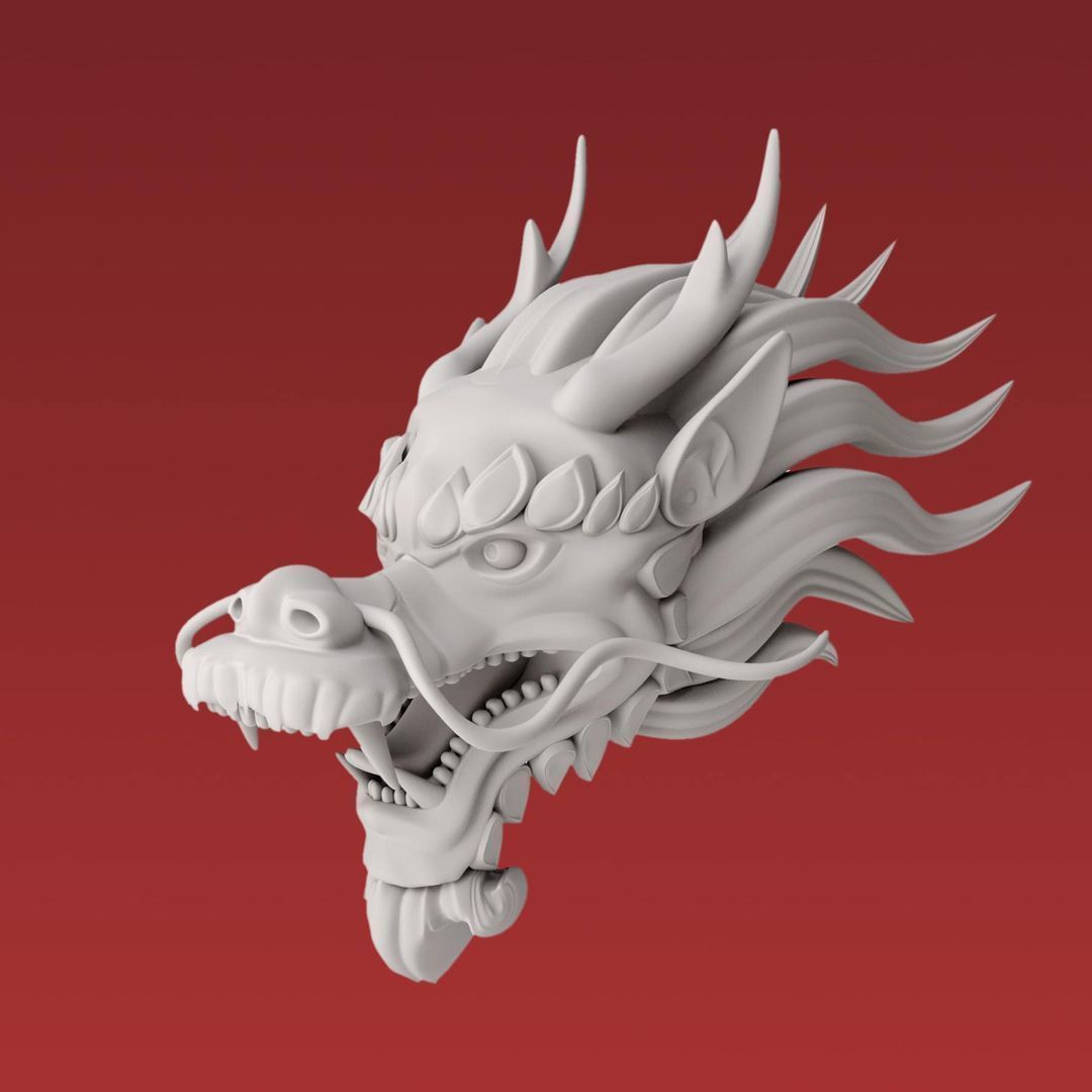 Asian dragon model 3D model_3