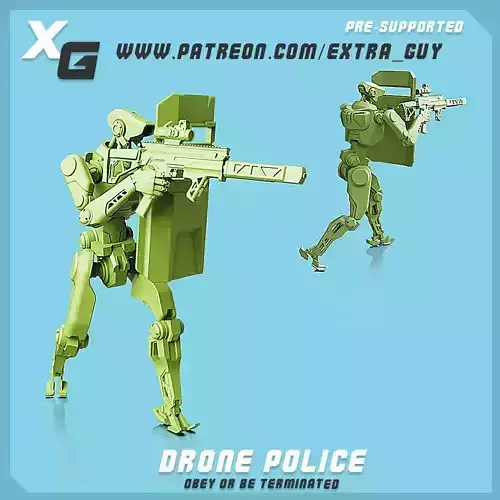Drone Police For 3D Printing 60mm Pre-supported