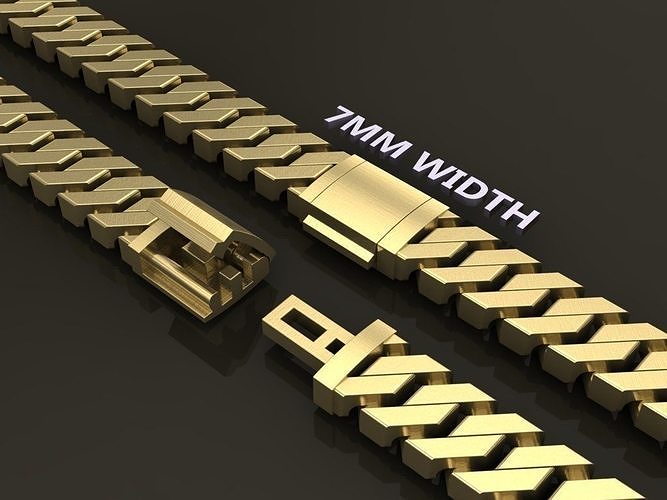 Cuban Chain Link Box Style 7MM WIDTH  3D print model