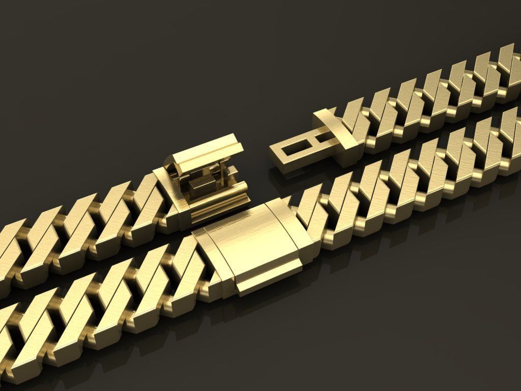 Cuban Chain Link Box Style 7MM WIDTH  3D print model_3