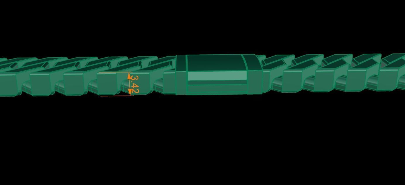 Cuban Chain Link Box Style 8MM WIDTH 3D print model_11