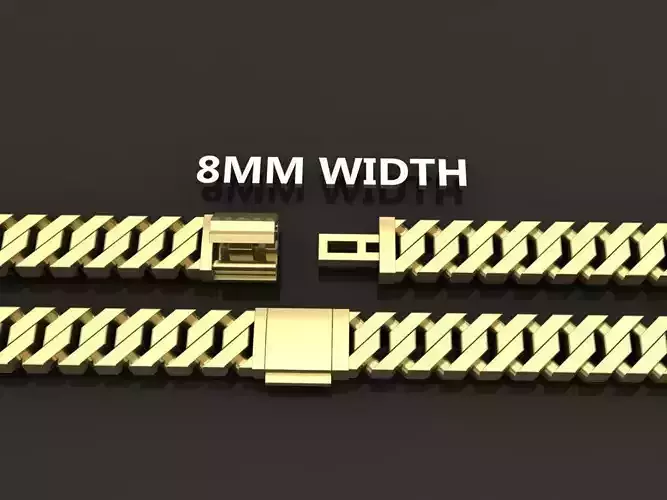 Cuban Chain Link Box Style 8MM WIDTH 