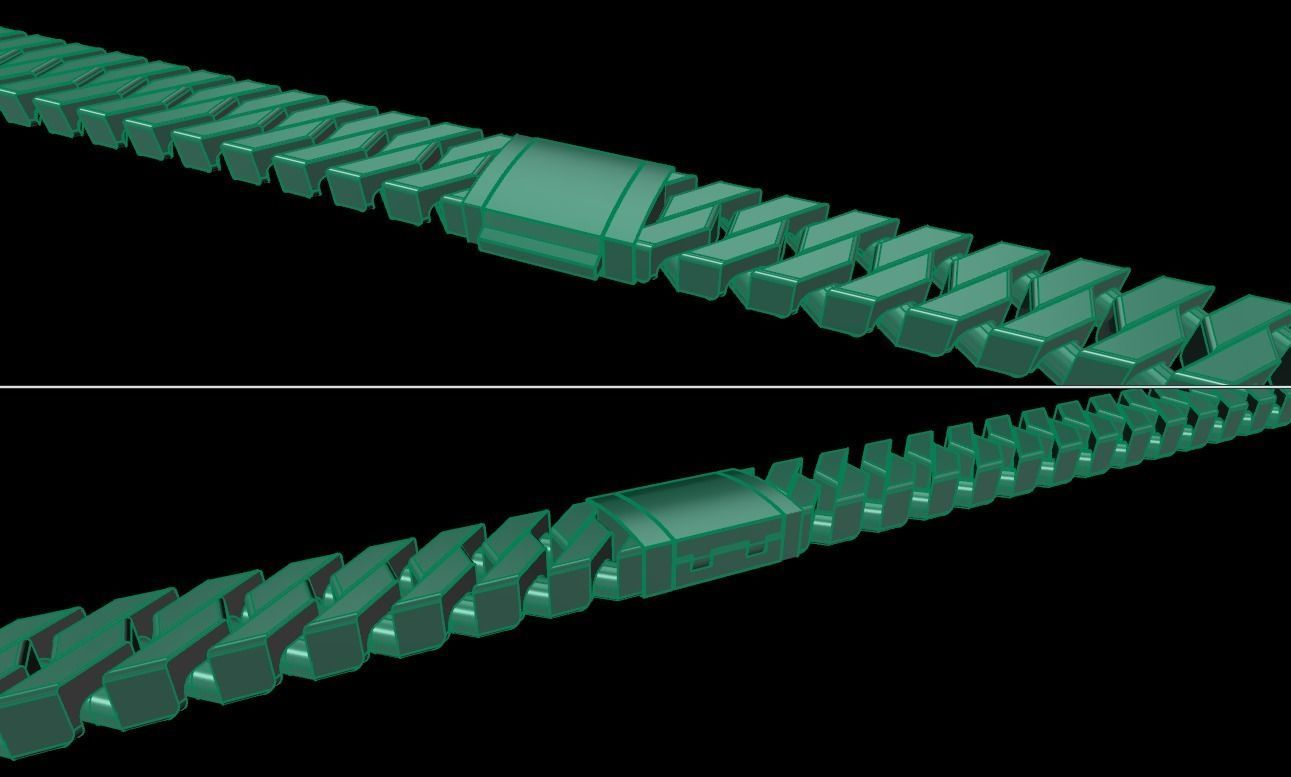 Cuban Chain Link Box Style 8MM WIDTH 3D print model_12