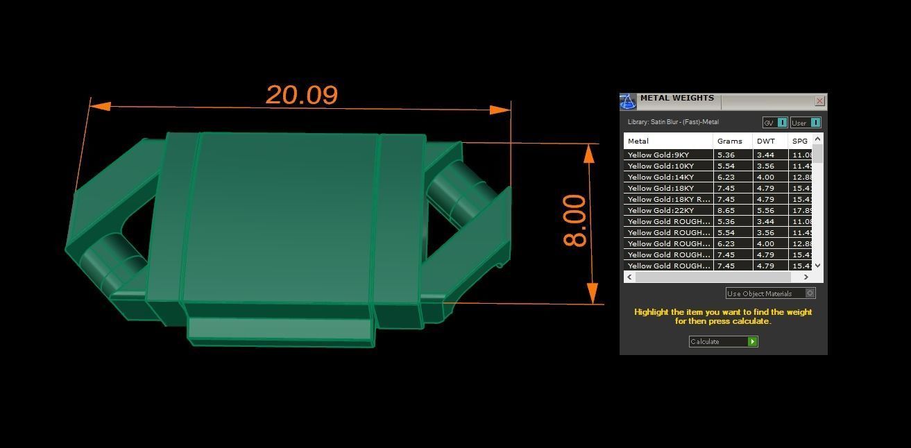 Cuban Chain Link Box Style 8MM WIDTH 3D print model_9