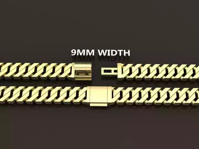 Cuban Chain Link Box Style 9MM WIDTH 
