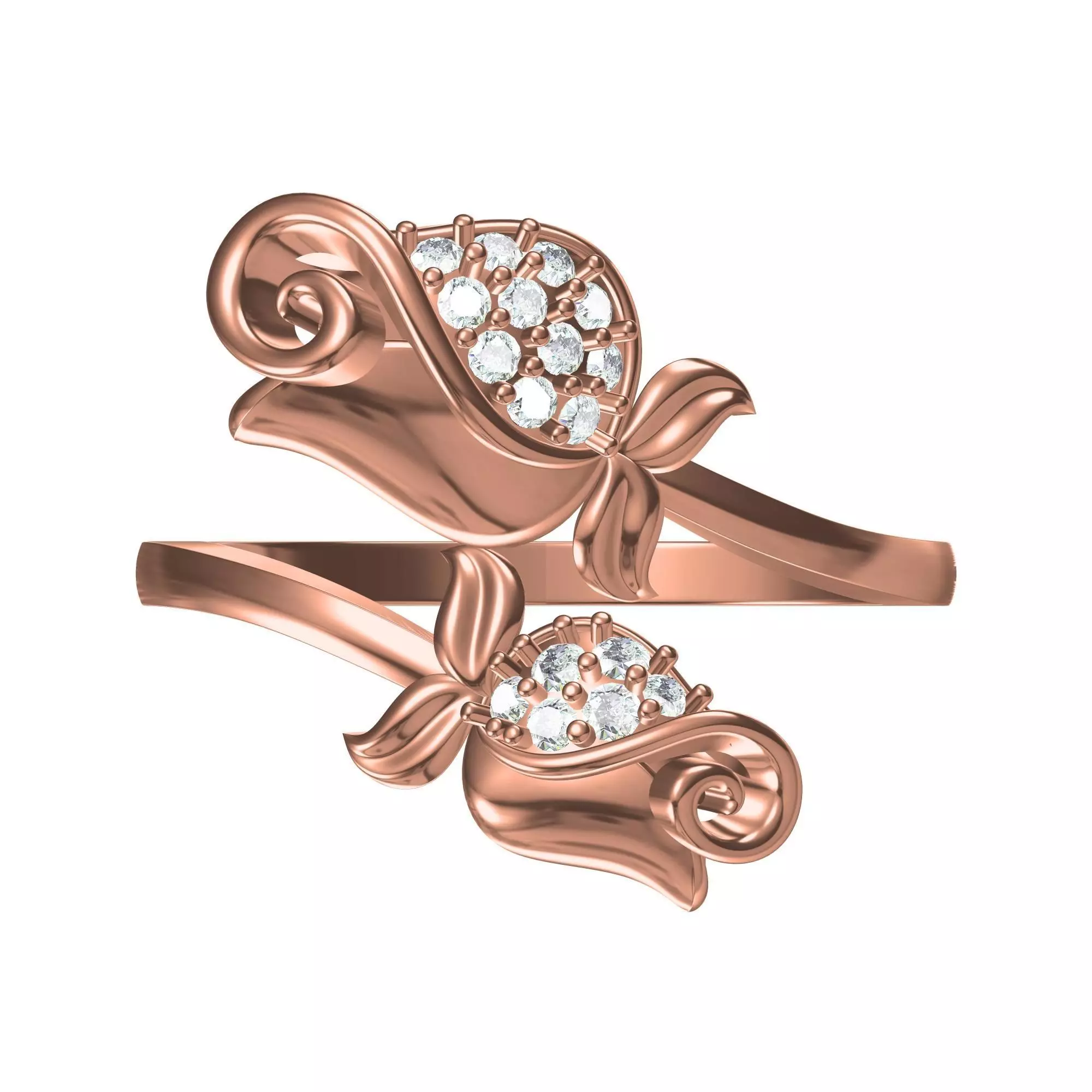 rose engagement ring 3D print model_0