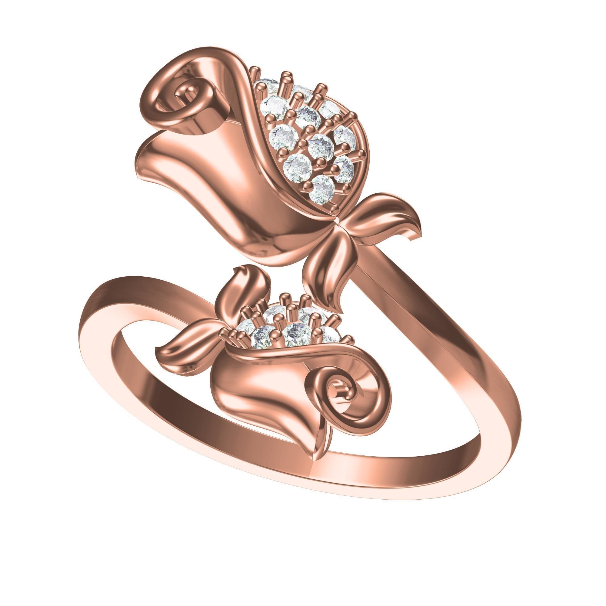 rose engagement ring 3D print model_1
