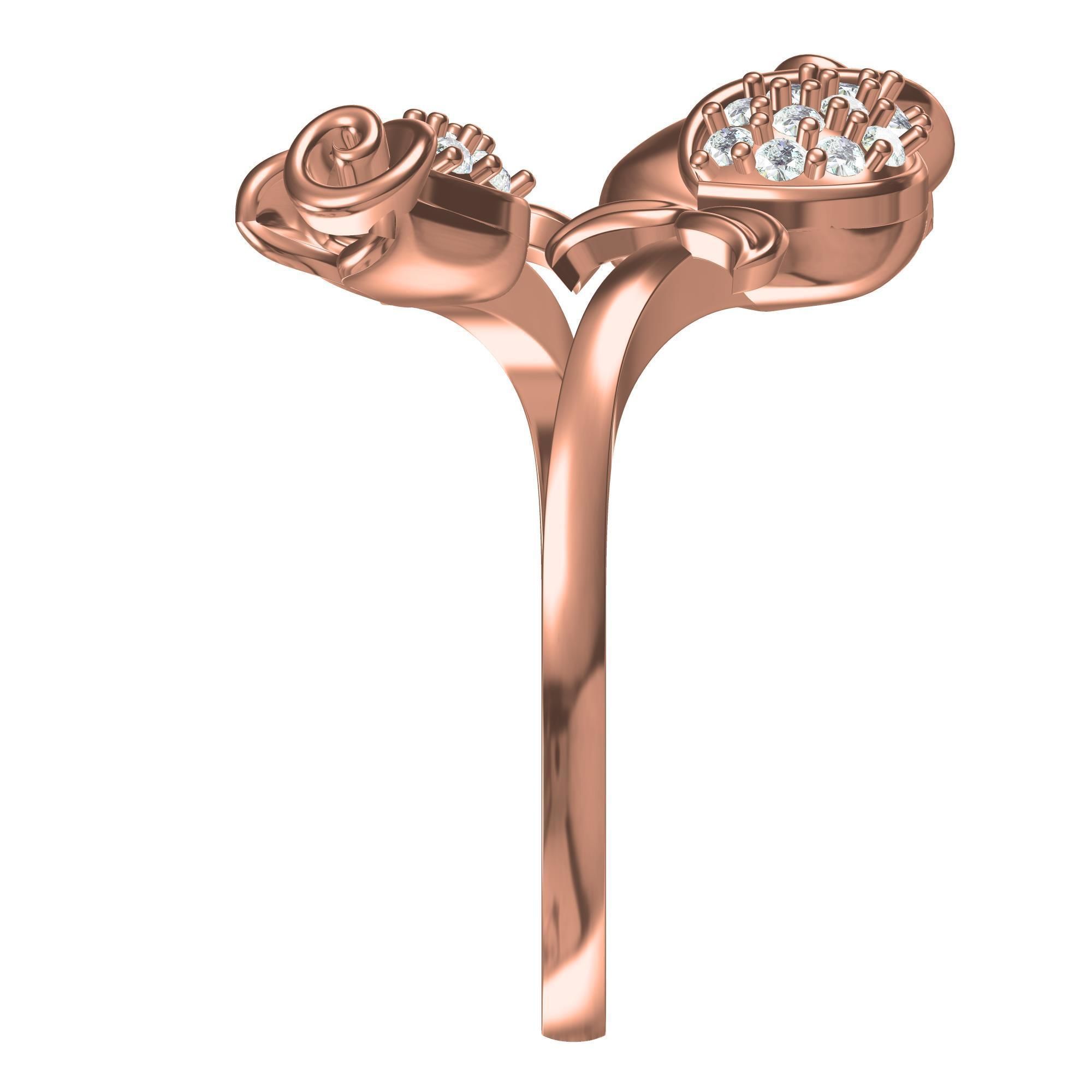 rose engagement ring 3D print model_3