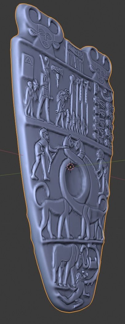 Narmer Palette 3D print model_3