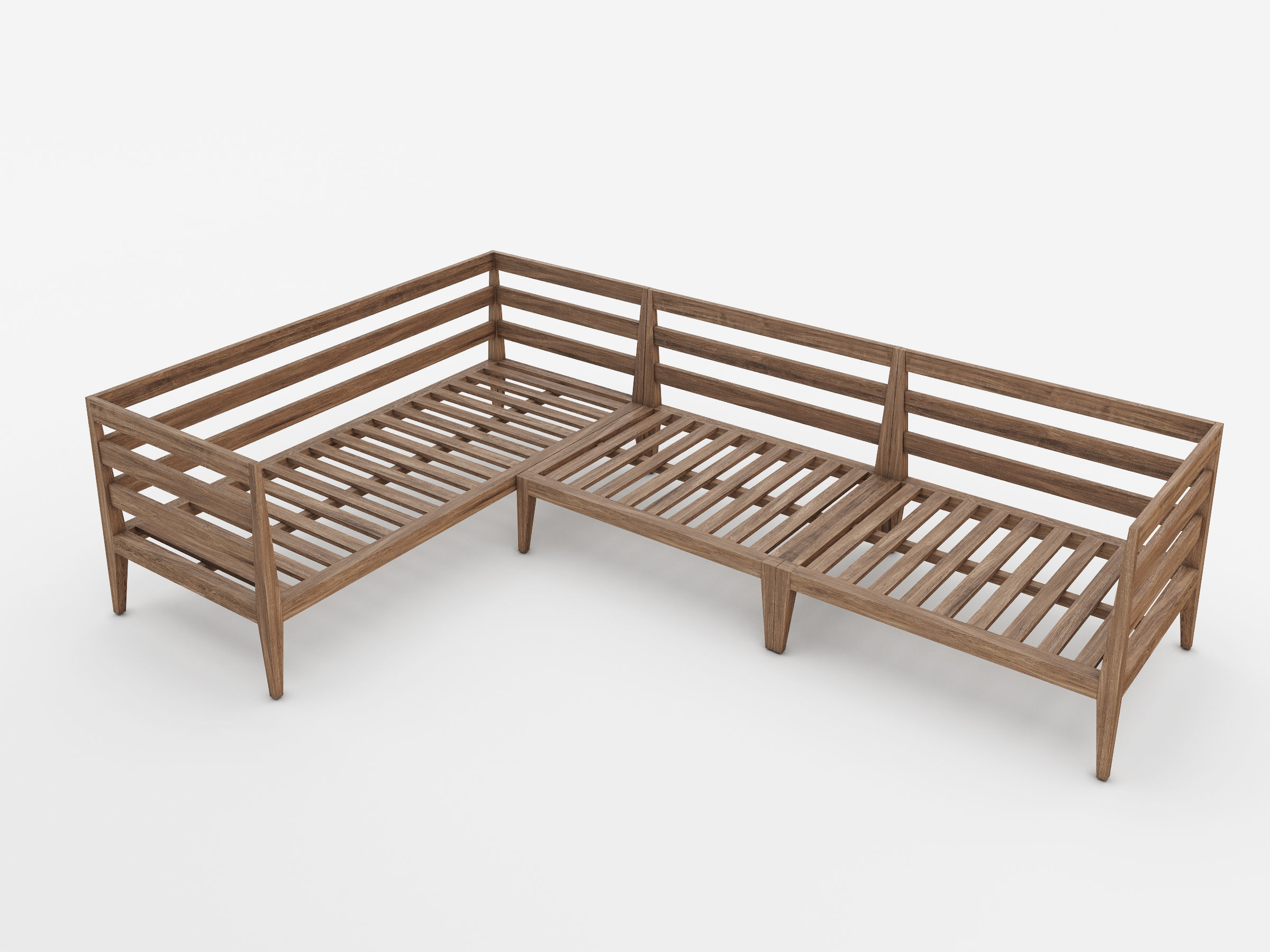 WEST ELM JARDINE OUTDOOR FURNITURE SET 3D model_4