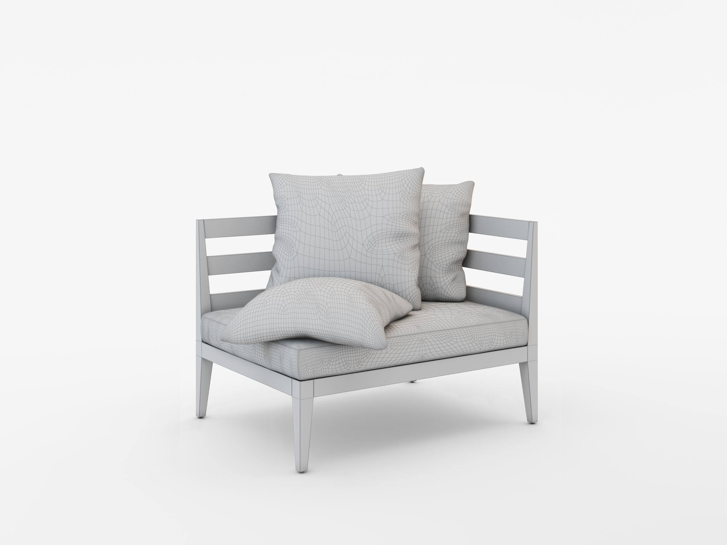 WEST ELM JARDINE OUTDOOR FURNITURE SET 3D model_8