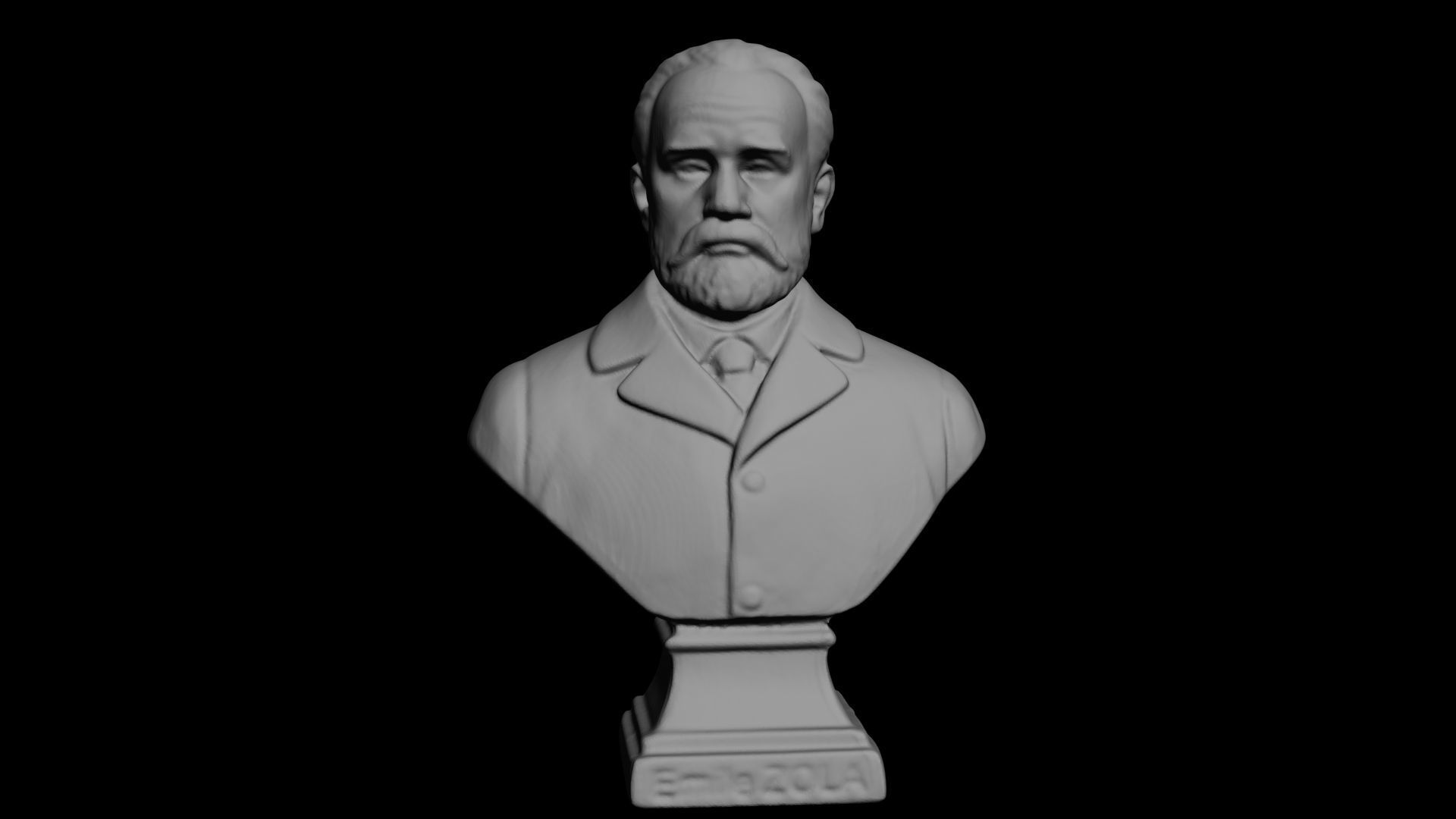 Zola Bust 3D model_5