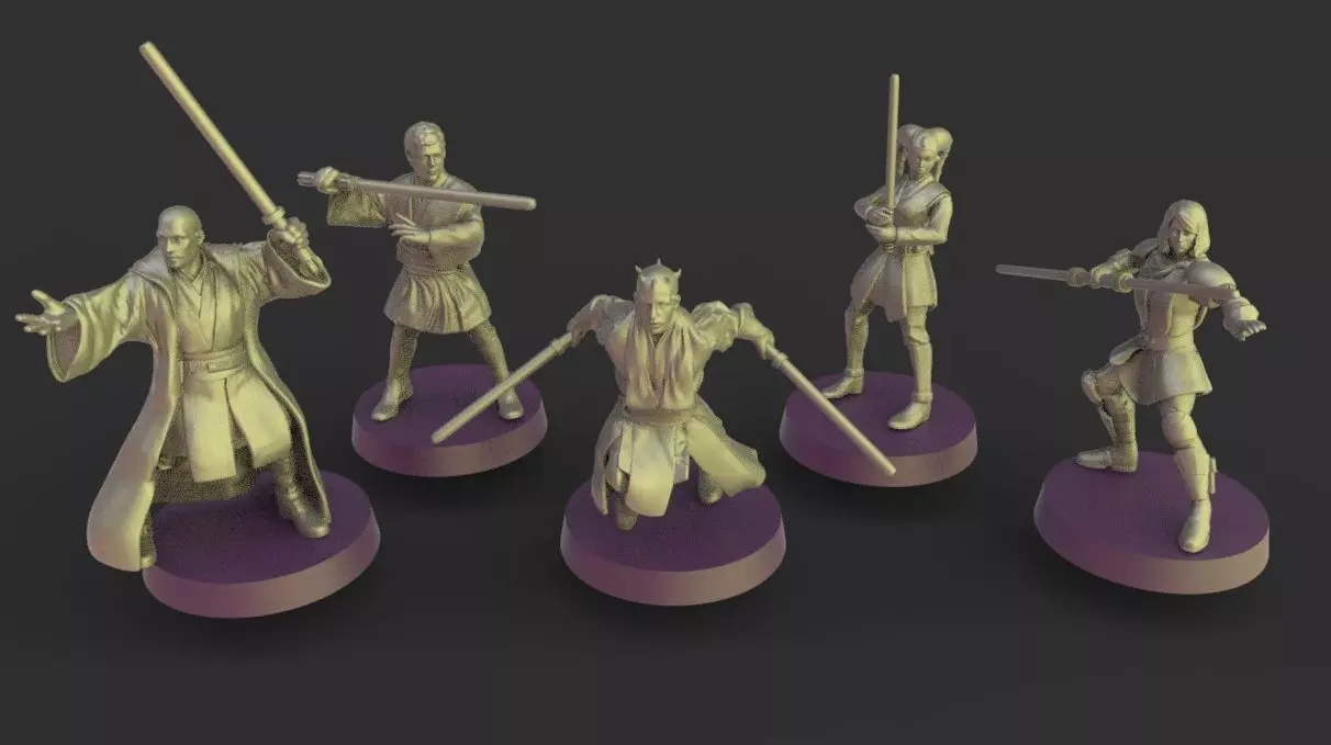 Star wars legion jedi squad 3D print model_0