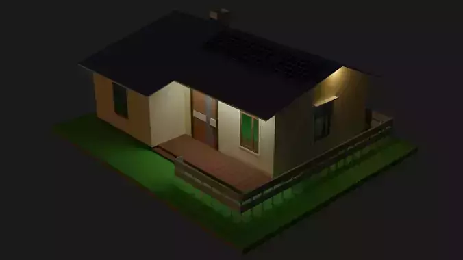 Very Simple Eco House - Low Poly 