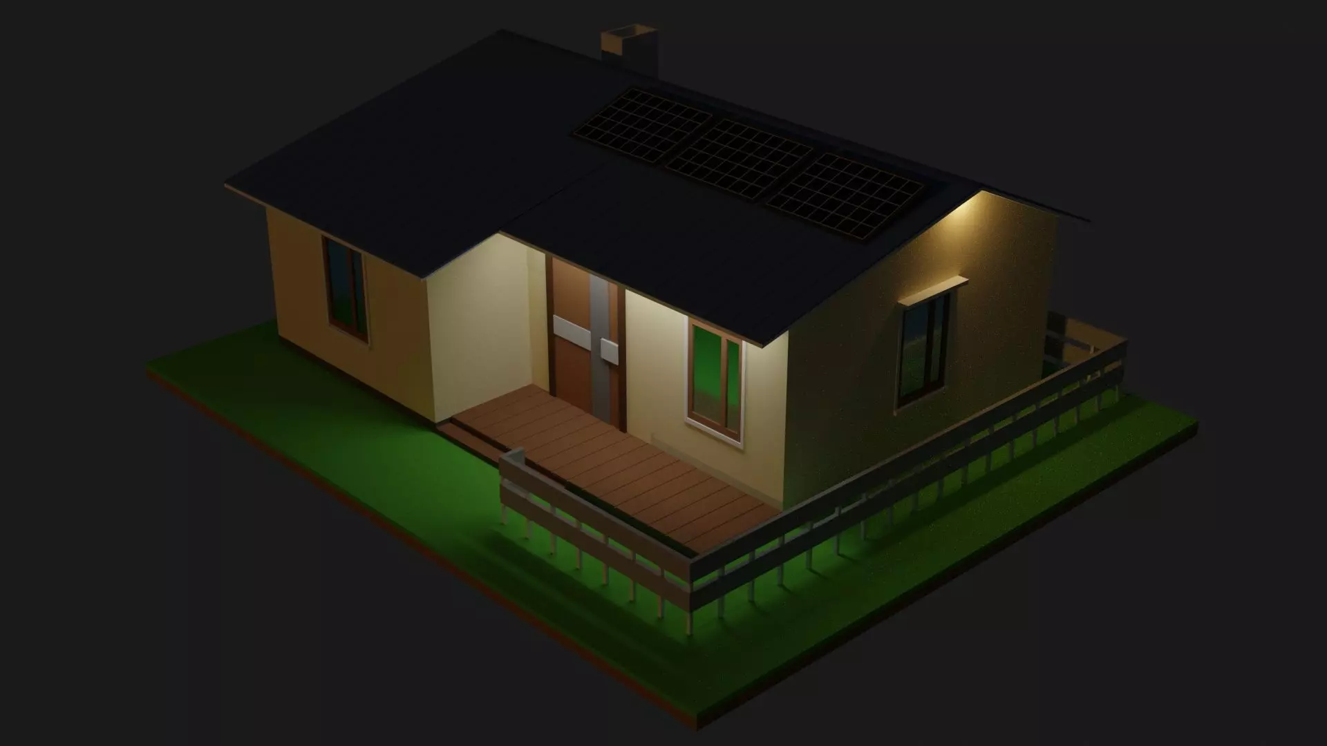 Very Simple Eco House - Low Poly  Free 3D model_0