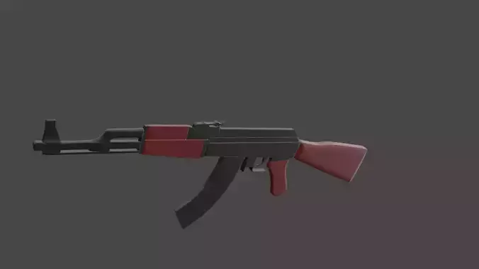 Low Poly AK47 rifle