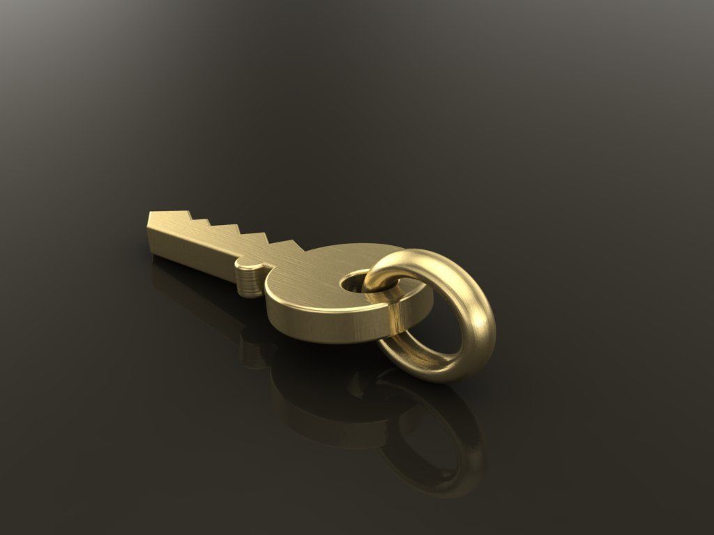 Key Pendant Style 1 3D print model_4