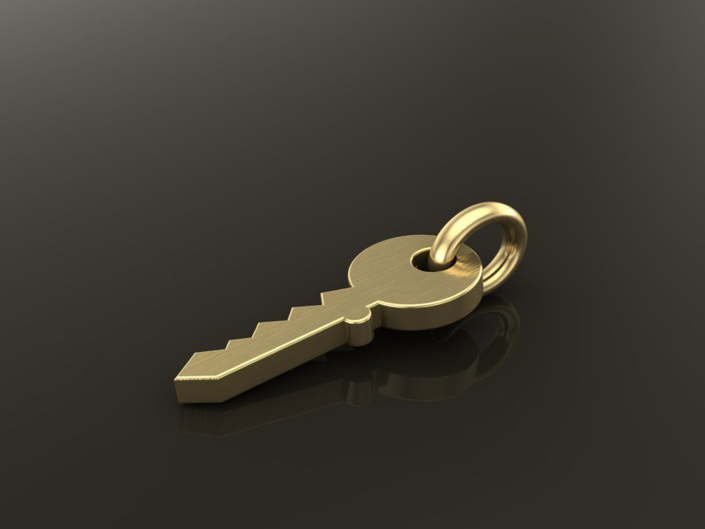 Key Pendant Style 1 3D print model_3