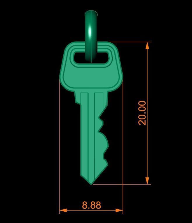 Key Pendant Style 2 3D print model_7
