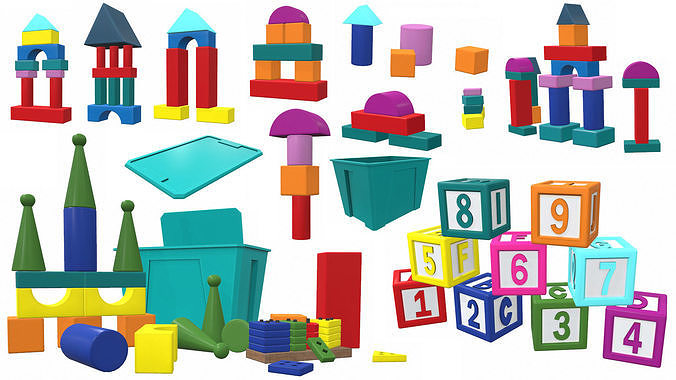 Cartoon toys pack 100Plus 3D model 6