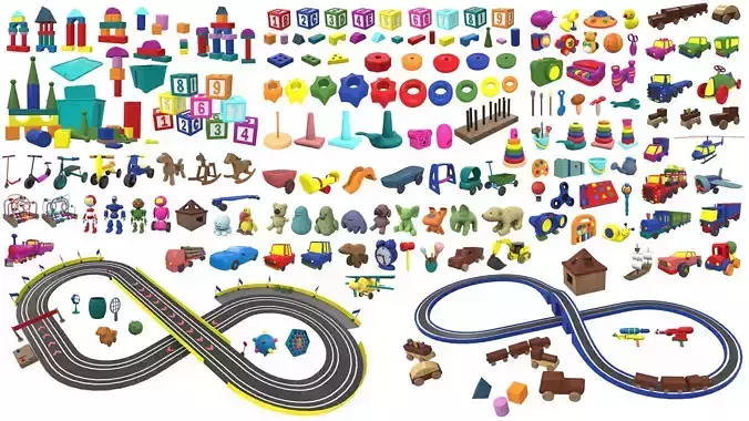 Cartoon toys pack 100Plus