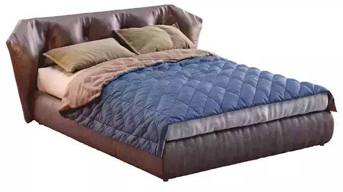 New York Box Leather bed
