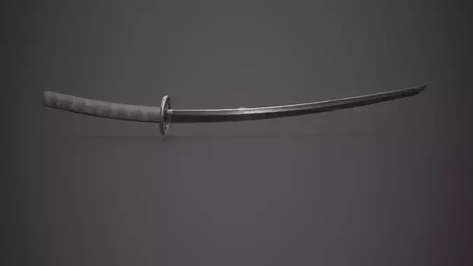 Japanese Tachi Sword Low-poly 3D model
