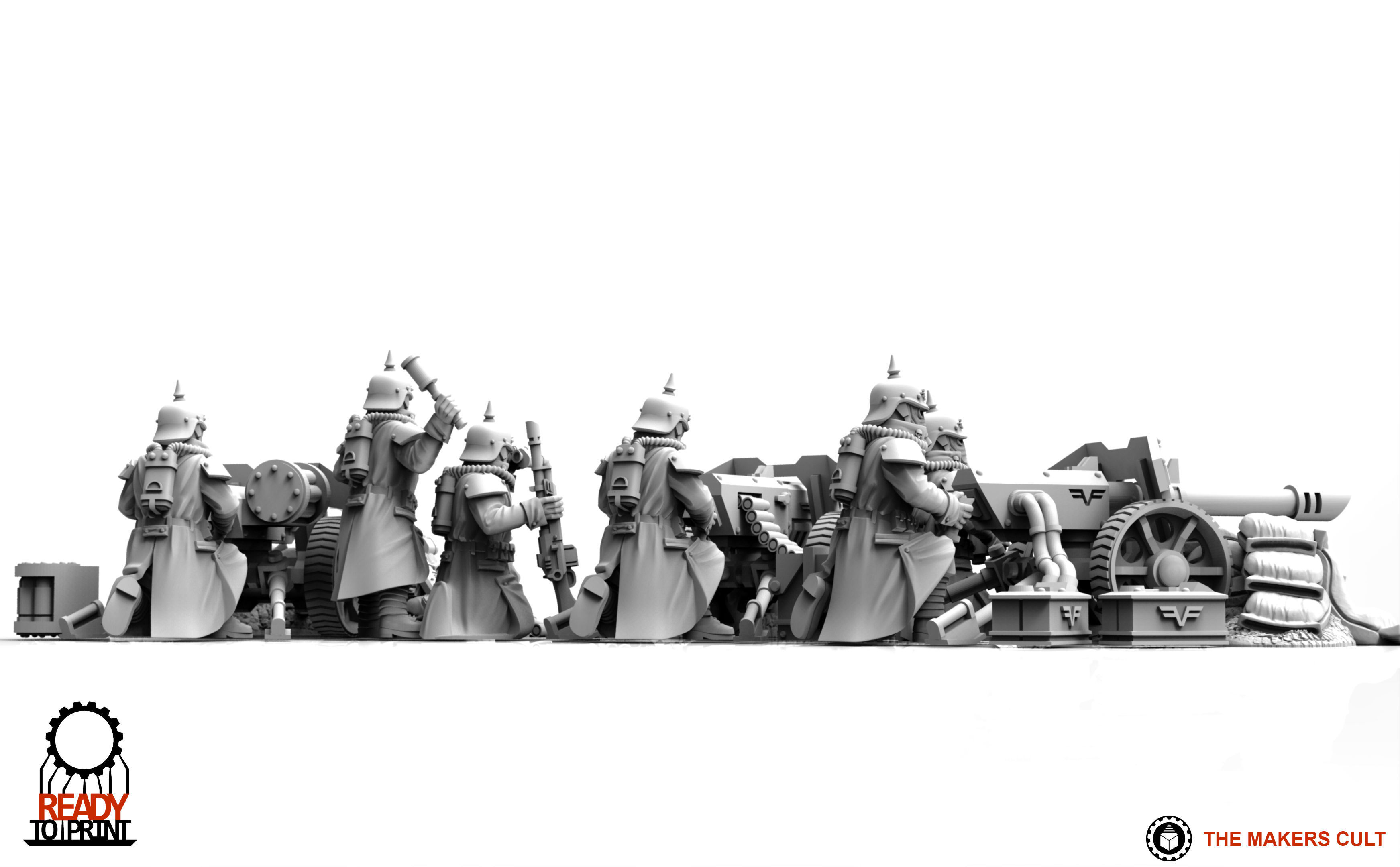 Valour Korps - Heavy Weapon Teams Set 1 3D print model_19