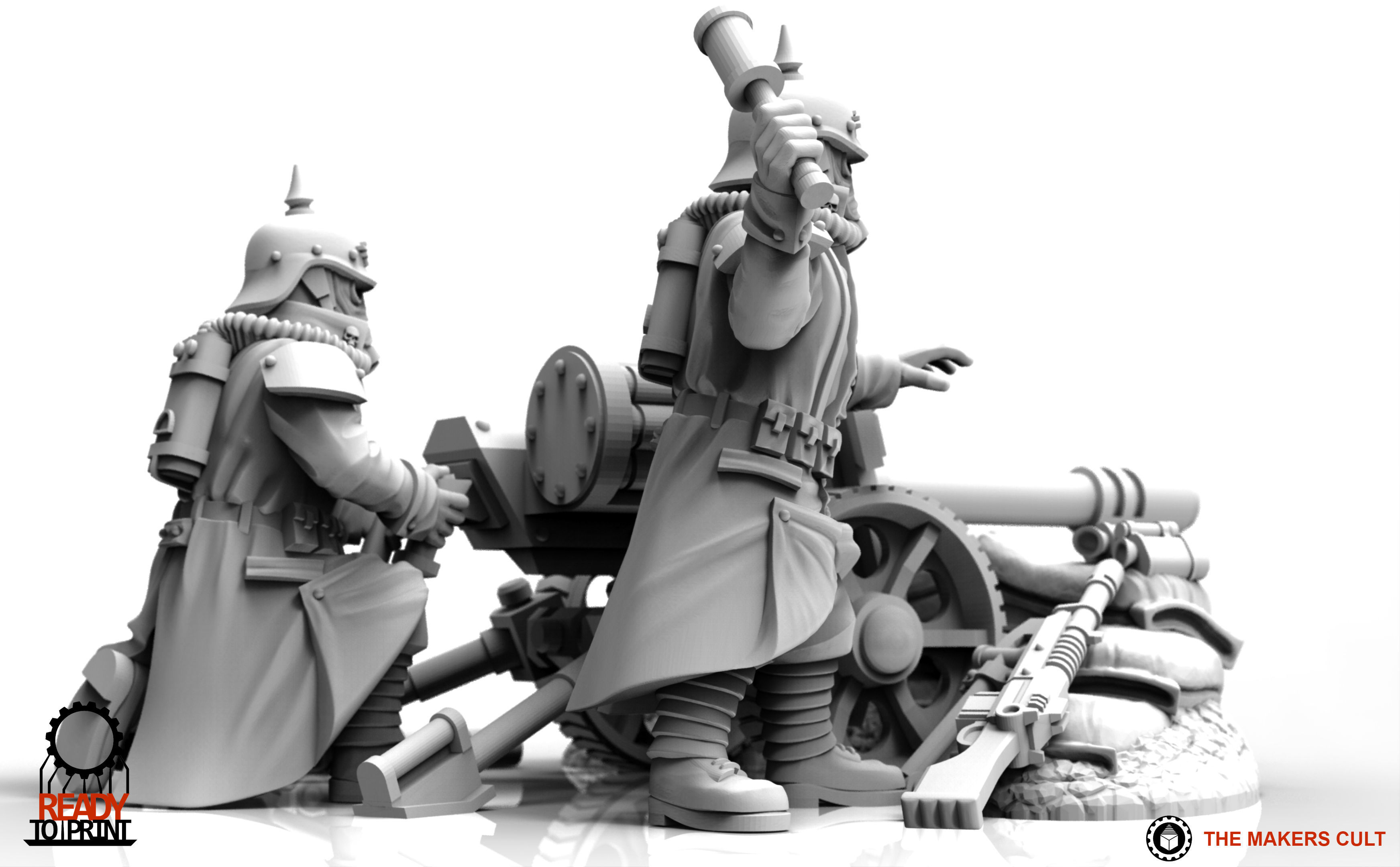 Valour Korps - Heavy Weapon Teams Set 1 3D print model_20