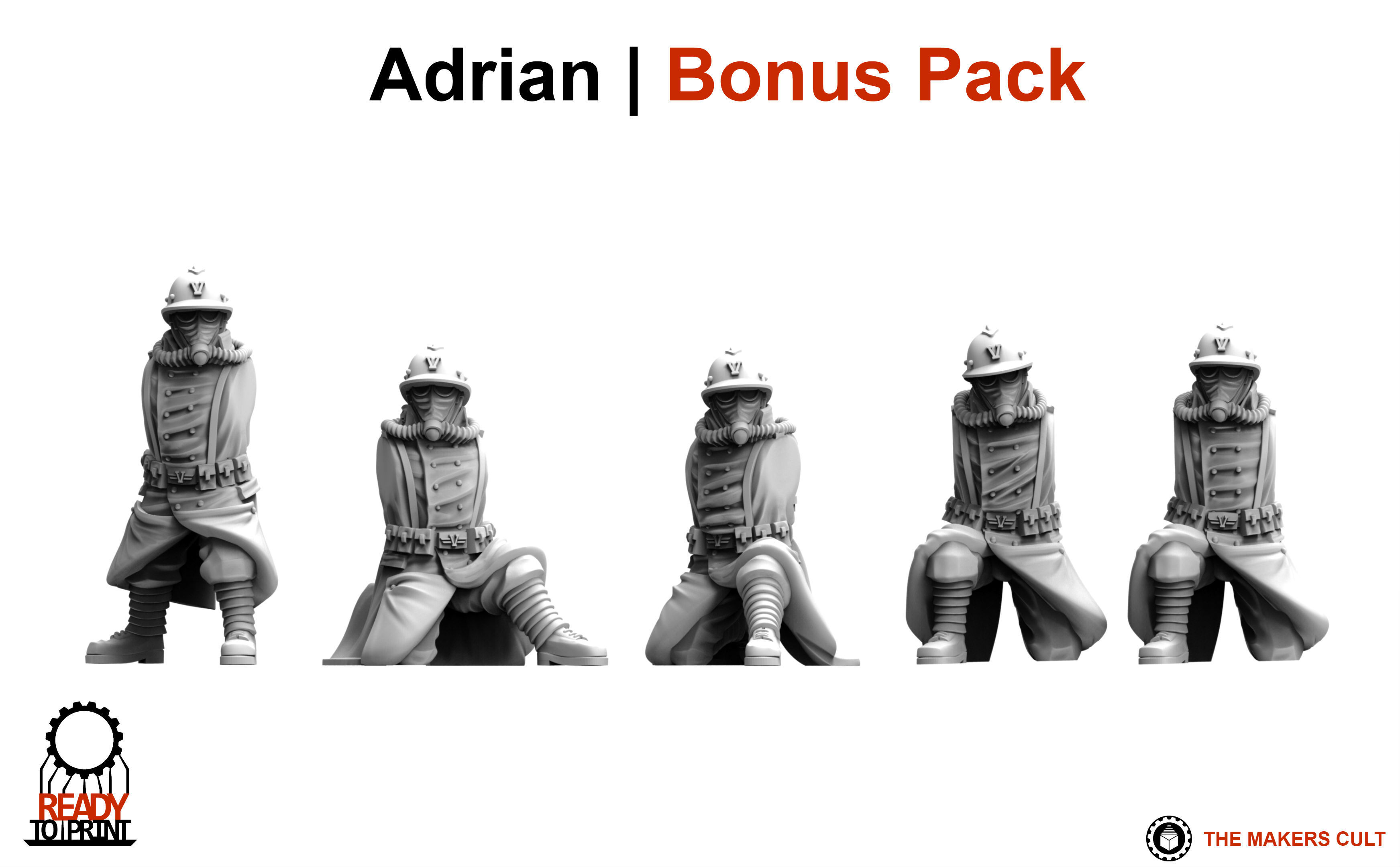 Valour Korps - Heavy Weapon Teams Set 1 3D print model_4